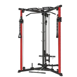 Cable Crossover Machine, Functional Trainer with 17 Adjustable Positions, Cable Fly Machine,350lbs Home Gym Equipment with Pulley System, Pull-Up Bar, Cable Bar, and LAT Pull Down System