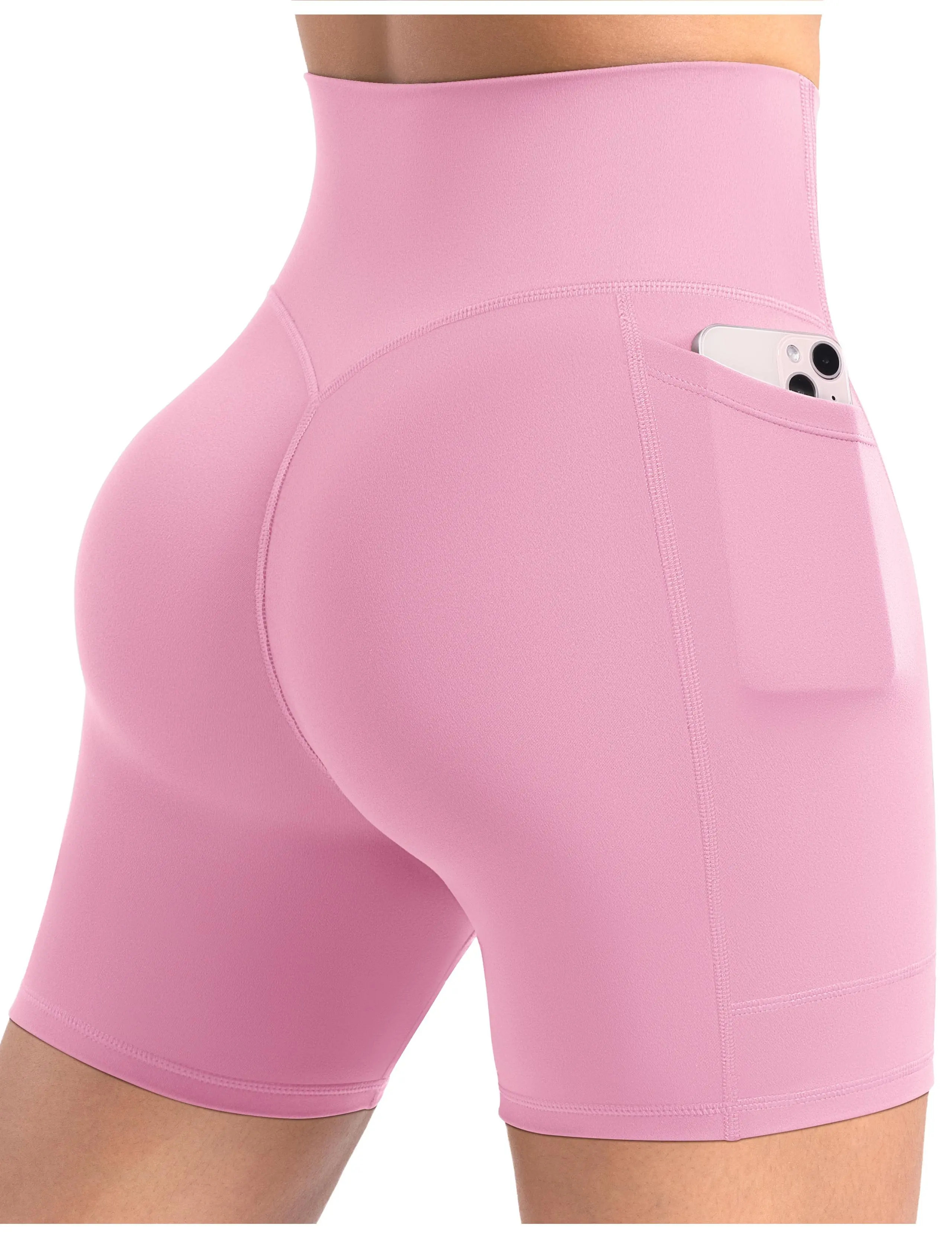 ENERBLOOM Workout Biker Shorts Womens with Pockets High Waist Yoga 2.5"/4"/6"/8"/10" Gym Running Volleyball Athletic Shorts