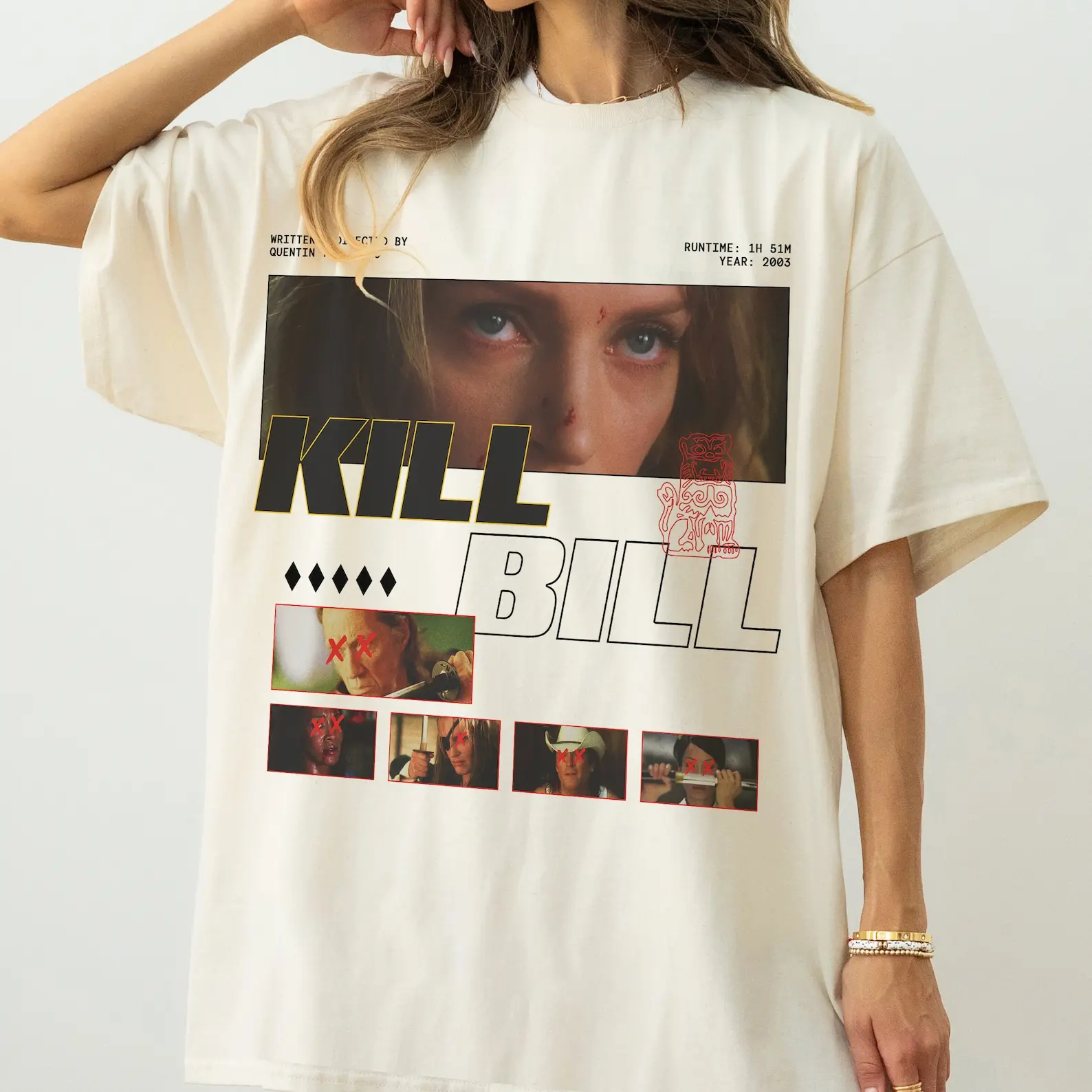 Kill Bill Movie Shirt, Unisex Retro Japanese Action Film Graphic T-Shirt All Size Color