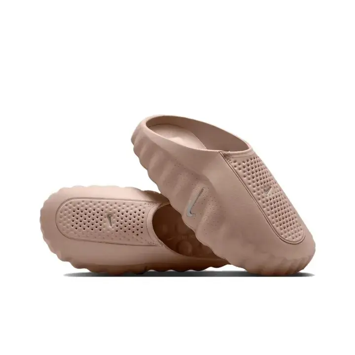 Unisex chunky recovery mules with massage nodes cushioned non‑slip foam sole breathable perforated upper for post‑workout and streetwear fits