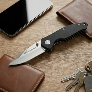 Duty Folding Pocket Knife with Anti-Slip Handle - Sharp Stainless Steel Blade for EDC, Camping & Box Cutting - Practical Tool for Men