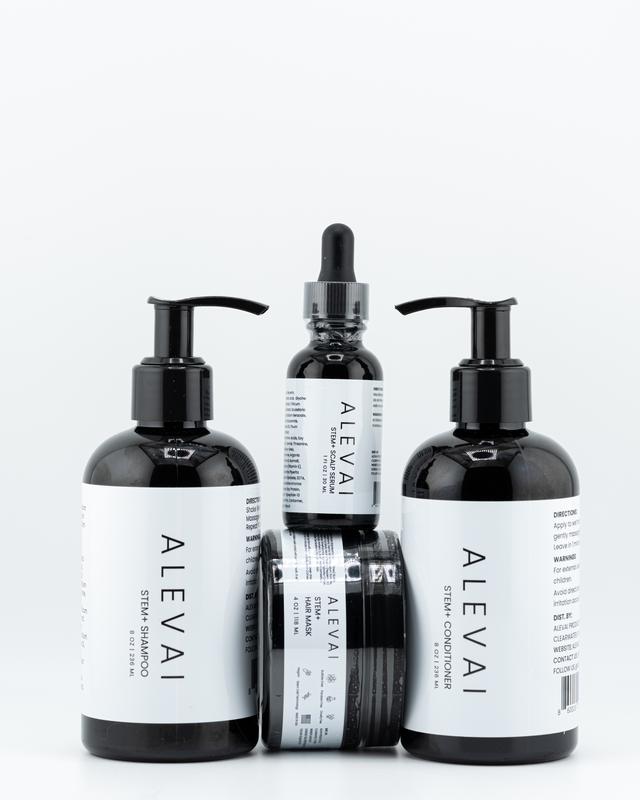 ALEVAI Total Stem Haircare Bundle – Advanced Stem Cell Formula for Hair Growth & Scalp Health | Serum, Mask, Conditioner & Shampoo
