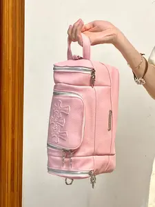 Women's Large Capacity Travel Bag, Portable Storage Organizer, Pillow Design, Boston Style Makeup Case Gift, Makeup Organizer Pouch, Cosmetic Bag