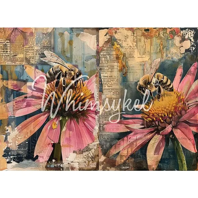 Whimsykel - Honey Bee Decoupage Paper (21x29 Size)