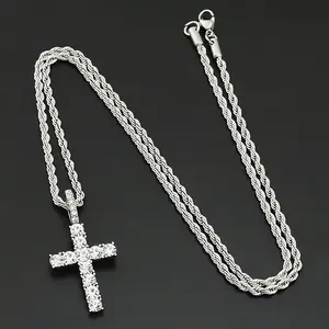 Cross Pendant Necklace for Men with 18-26 Inches Chain - Religious Jewelry Gift