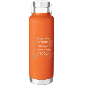 Personalized 1900s 24 oz Water Bottle - Orange