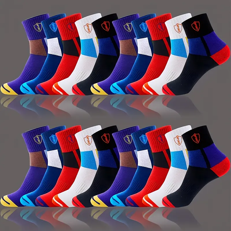 Men's Casual Assorted Colorblock Cartoon Animated Character Graphic Mid-Calf Socks - Nylon, Elegant, Full Cover, Breathable Material, Comfortable, Machine Washable, US Sizes 6-11, Indoor/Outdoor, All Seasons, 5/10/20-Pair (5-Pair Mixed Colors Option)