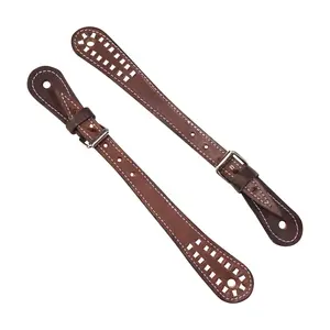 Charro Brown Jaraneado Spur Straps Correnos