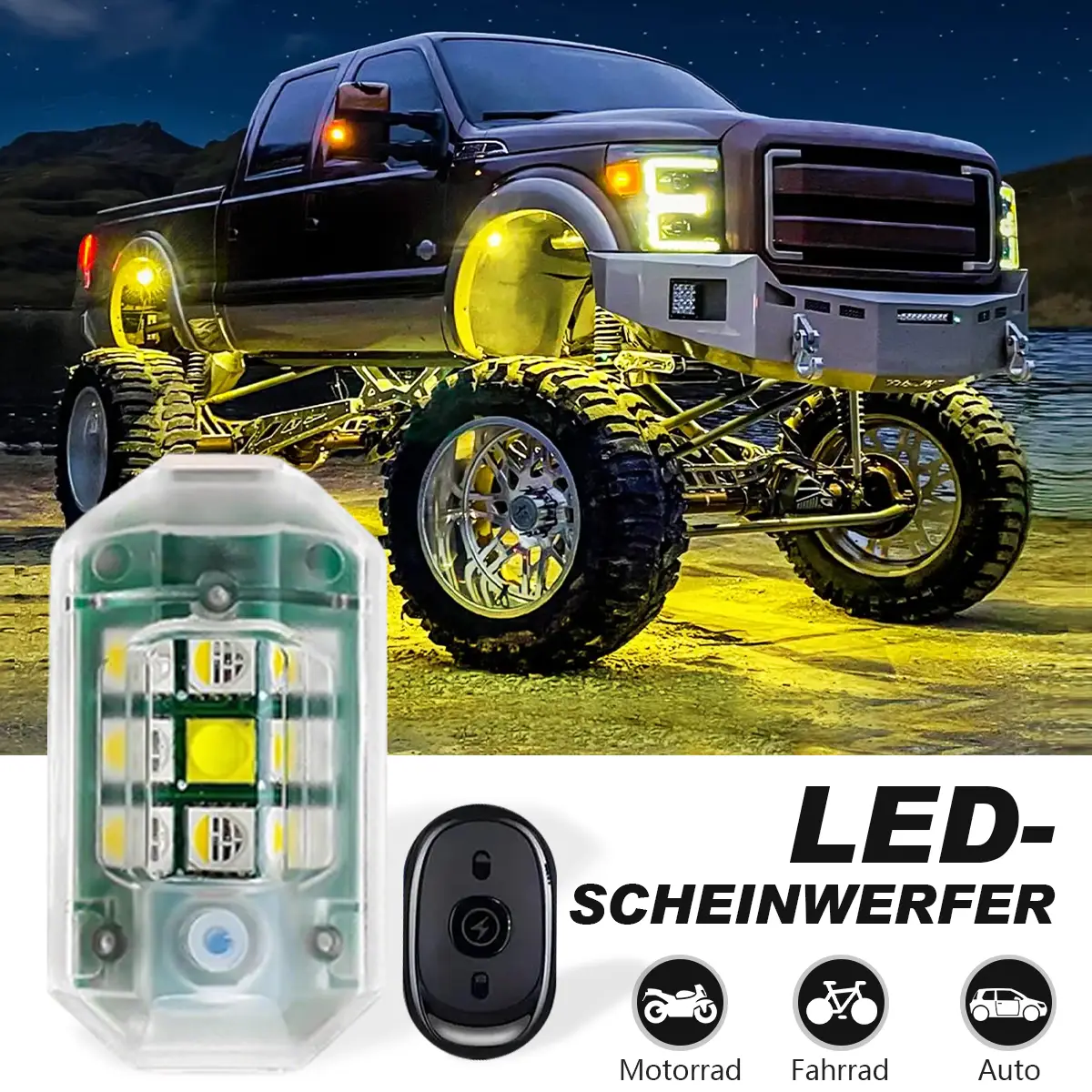 Wireless RGB LED Strobe Light,RGB Led Aircraft,Remote Control USB Charge,Wireless LED Flash Position Warning Lights,Rechargeable Waterproof Strobe Lig