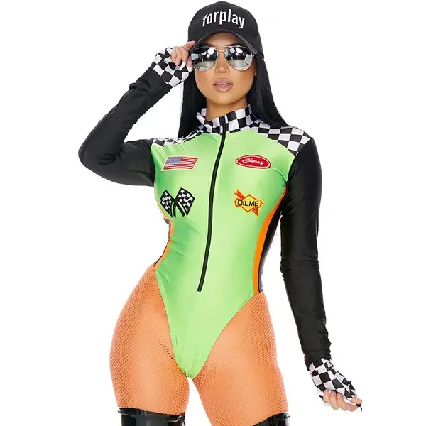 Women's Sexy Green Racecar Driver Costume