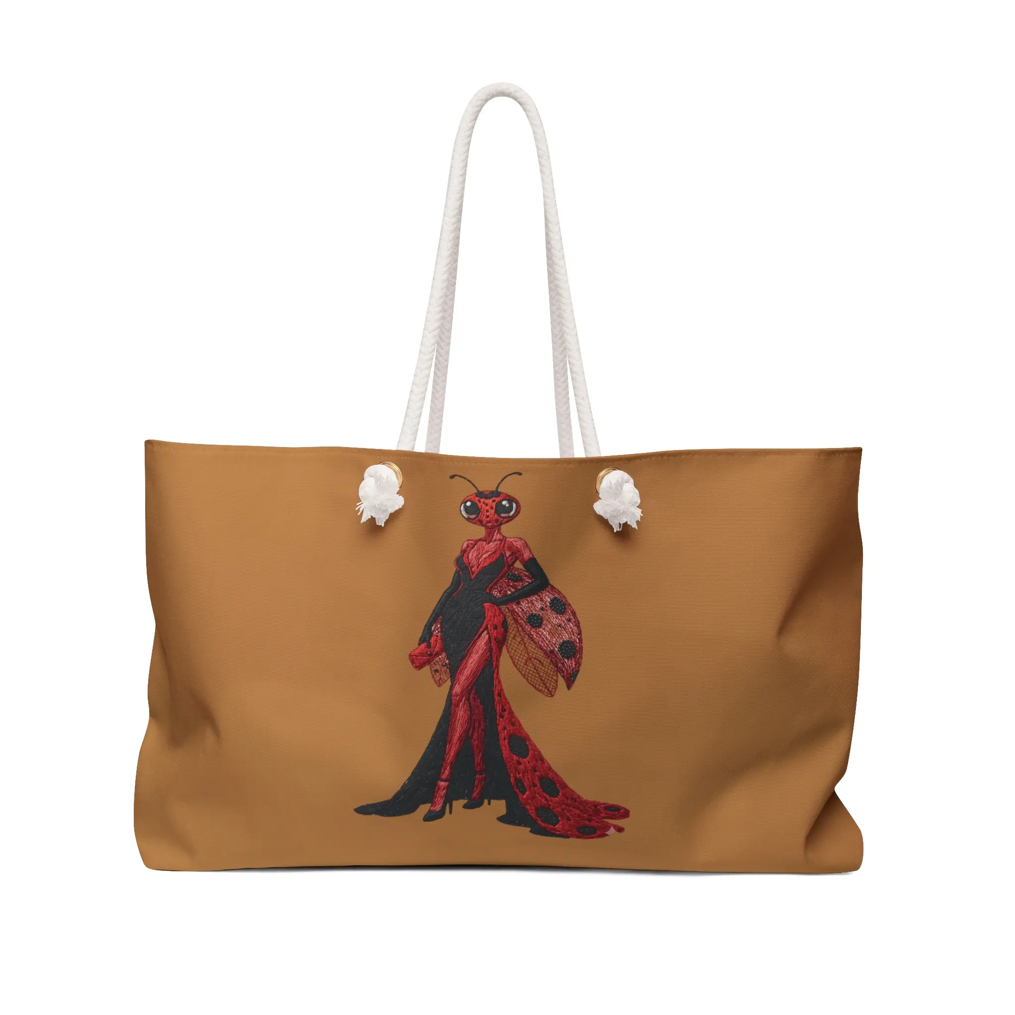 OAD™️ Ladybug Couture Weekender Bag — Stylish Travel Tote with Ladybug Fashion Illustration
