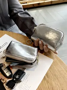 Elegant Mini Handbag with Three Zipper Pockets, Stylish Leather Design for Everyday Use, Perfect Accessory for Women & Men