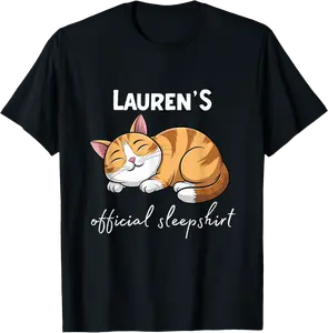 LAUREN'S Official Cat Sleepshirt Pajamas Sleepwear T-Shirt - Diegobal Shop 79B0DYZ59V1D