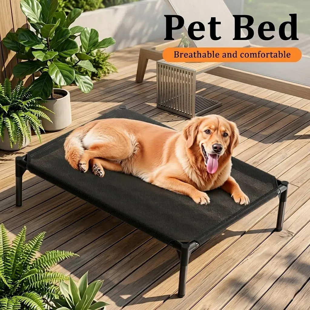Elevated Dog Bed Dog Mesh Bed Pet Resistant Breathable Cooling Mesh Elevated Pet Bed Anti Skin Disease