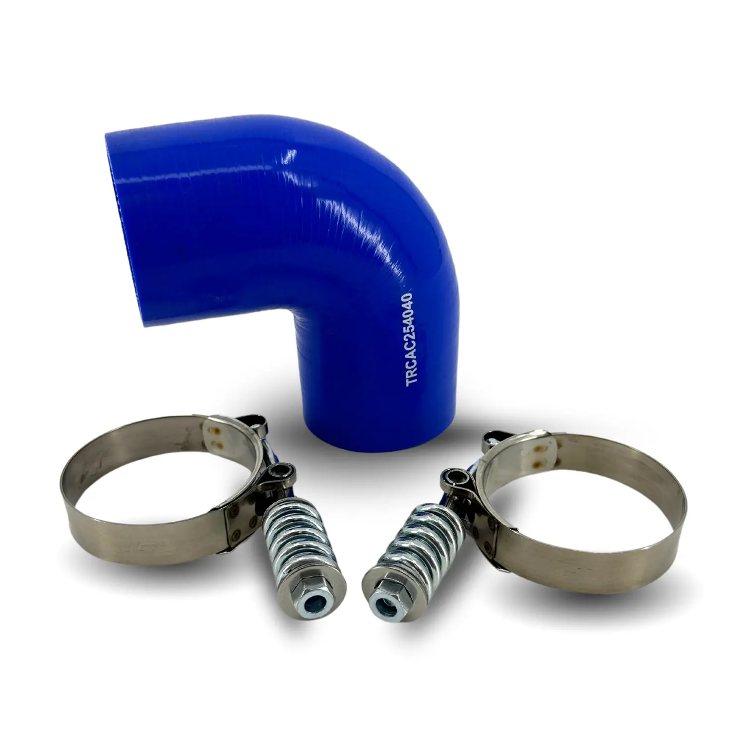 TORQUE 90-Degree Elbow 4-Ply Aramid Reinforced Silicone Coupler Hose (ID 2.5"/64mm) with T-Bolt Clamps Set, 245 psi High Burst Pressure, UV & Ozone Resistant, Secure Seal, Durable for Turbo, Air Intake, Intercooler Systems (TRCAC254040)