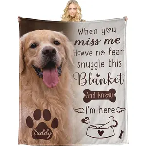 Custom Pet Memorial Blankets Gifts - Pet Memorial Gifts For Dogs,Loss Of Pet,Bereavement Blanket For Pet Lover,Sympathy Blanket Dog Passing Away Present,Memory Blankets For Loss Loved Ones(Pattern 4)