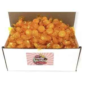 Columbina Butterscotch Buttons Discs Candy in Box, 4lb (Individually Wrapped)