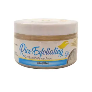 Rice Exfoliating Gel with Hyaluronic Acid & Collagen 3.38 oz for Radiant Glowing Complexion with Deep Moisture Improved Elasticity and Enhanced Texture Ideal for Dry Dull Rough Skin