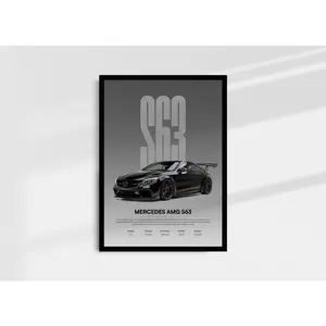 Mercedes S63 AMG Poster | Luxury Car Wall Art, Product without frame