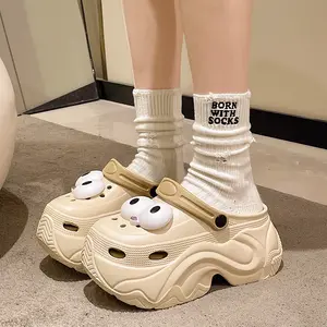 Summer women's thick bottom 9.5CM height increasing EVA slippers