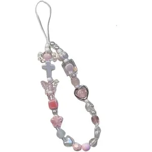 VICKYPOP Trendy Cell Phone Charm with Camera Chain - Cute and Edgy Phone Lanyard Strap for Case Accessories