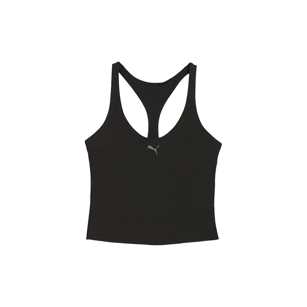 PUMA Womens Shapeluxe Racerback Crew Neck Athletic Tank  Casual - Black