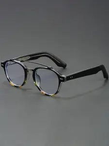 Classic Round Frames Aviator Glasses for Men and Women Fashionable Glasses New Double Bridge Glasses