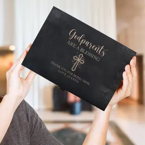 Godparent Proposal Box, Godmother Proposal Gift, Fairy Godmother Gift, Will You Be My Godmother, Personalized Godparent Idea, Baptism Gift #Gift Idea #CustomWoodBox-ADD PERSONALIZATION IN THE NOTES to the seller when you checkout