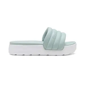 PUMA Womens Karmen Slide Puffy Platform Casual Sandals Casual Low Heel 1-2" - Green