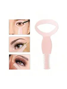 3-In-1 Makeup Essential: Eyelash Mascara Shield Guard, Lash Separator Comb, And Eyebrow Grooming Brush