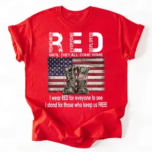 Red Friday Veterans Shirt, Remember Everyone Deployed, Red Friday USA Military Flag T-Shirt
