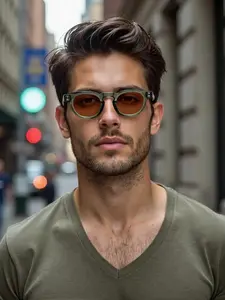 Unisex Vintage Trendy Tinted Lens Sunglasses, Retro Sunglasses for Everyday Use, Fashion Accessories for Outdoor Activities