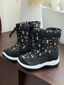 Boys' Snow Boots Outdoor Shoes Fashionable Kids Footwear, Girls' Winter Boots, Unisex Snowboots, Comfortable and Stylish, Winter Warm Boots