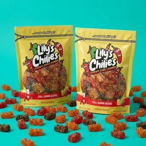 Chili Gummi Bear (Two 4oz Bags), Chili Candy Snack Sour Spicy Gummy