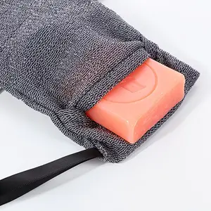 2-Pack Portable Unisex Bath Soap Bag, Exfoliating Soap Lather Pouch, Body Scrubber Rough Sponge for Shower or Mud Bathing