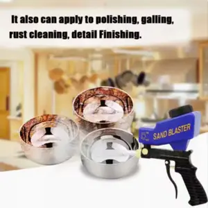 Portable Handheld Pneumatic Sandblasting Gun, Air Driven, Even Abrasion, Ergonomic Handle, Compact Design, Ideal for Metal Surface Cleaning