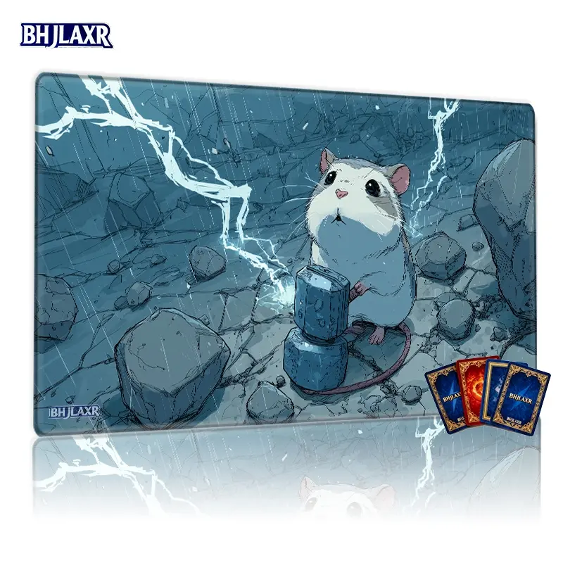 mtg hamster cards Boo Hamster 1/1 w/ Trample & Haste Token – Mega Chibi main image 1