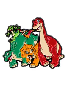 Adorable Happy Dinosaur Enamel Brooch Pin, Flower Brooch Pin, Zinc Alloy Animal Pattern Badge, Elegant Women's Jewelry Accessory, Perfect Gift, Fashion Design