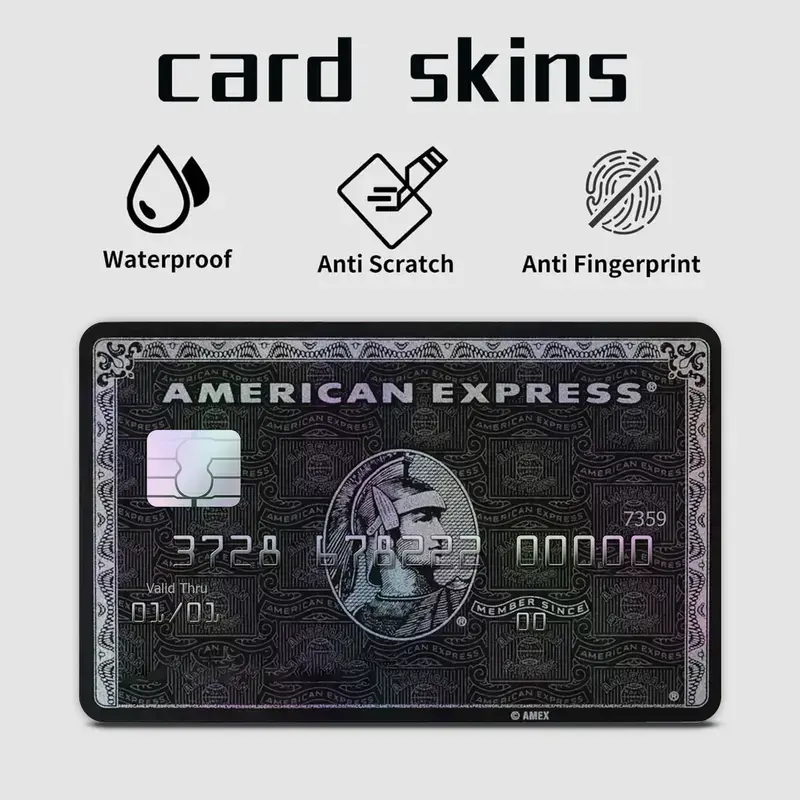 2 PACK Black Luxury Centurion Credit Card Skin, Ancient Warrior Debit Card Sticker
