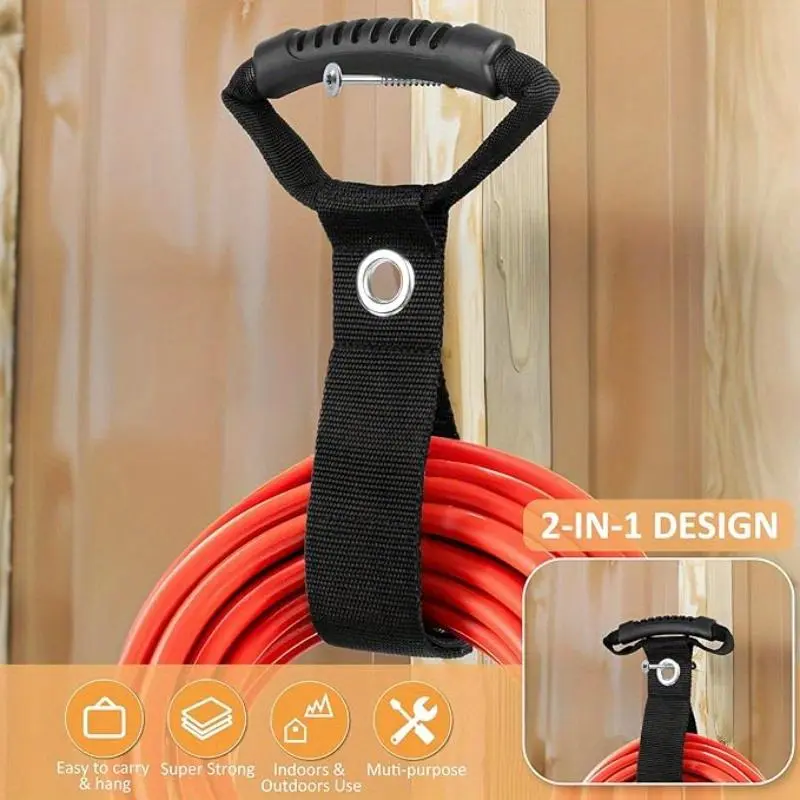 Extension Cord Storage Strap Reusable Garden Hose Tie Straps Heavy Duty Storage Straps Adjustable Strap Hook Adjustable Hooks For Garden Hoses Pool Hose Garage Wall