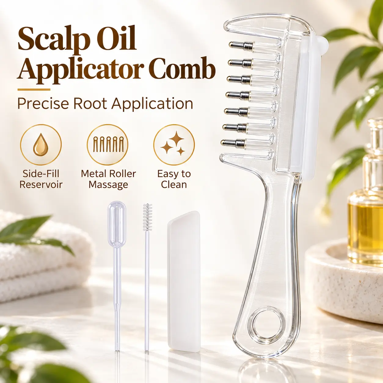 Scalp Essential Oil Comb, Hair Care Serum Applicator, Minoxidil Applicator Scalp Essential Oil Comb, Hair Care Serum Applicator, Minoxidil Applicator