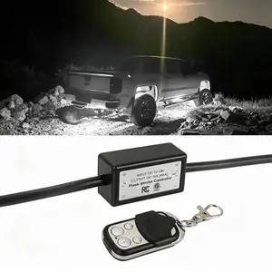 SUNPIE Portable Remote Control Wiring Harness Kit for LED Rock Lights - In-line Fuse Holder, 4 Leads, ON-OFF-Strobe Function, DC12V-16V, Led Lights