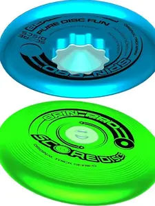 Spin Pro Sports Discs - Disc Evolution 2.0 - Now Everyone Throws with Precision! Perfect Beach & Pool Sports Disc. Spin Tricks - Upgrade your FUN!  Play Anywhere! Soft, Durable, Floats!