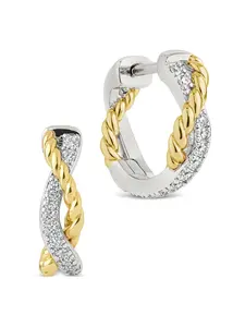 Sonia Two-Tone Twist Hoops