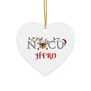 Ceramic Ornament, Nurse Appreciation Gift, NICU Nurse Doctor Hero Ornament, Medical Professional Gift, Christmas Ornament, Holiday Decor,