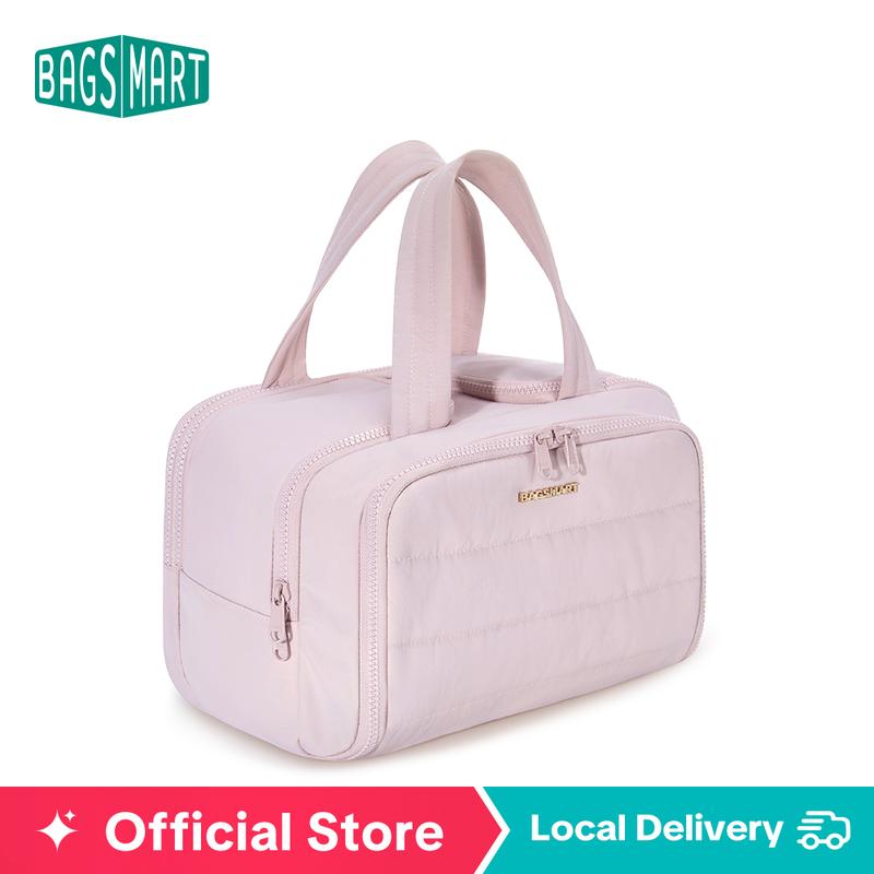 BAGSMART Crush 4-in-1 Puffy Multi-Functional Toiletry Bag for Women – Large Capacity Travel Organizer with 4 Compartments Outdoorfun Makeup Pouch TikTokShopHolidayHaul