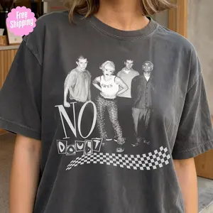 Comfort Colors NO DOUBT Band Tee Vintage-Inspired Rock Shirt, Tragic Kingdom Design