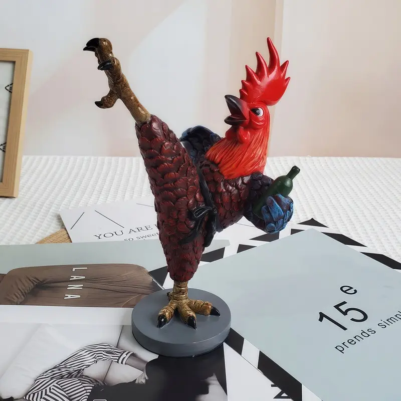 New Arrival Drunk Kung Fu Chicken Figurine - Compact, Space-Saving Chinese Martial Arts Action Statue, Decorative Desktop Office Decoration, Novelty Collectible Gift (Figurines & Miniatures Category)