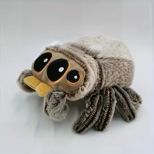Simulated Spider Stuffed Toy - Polyester Fiber Filled, Soft & Lint-Free, 5*6in, Ideal for Pranks & Birthday Gifts, Suitable for Family Gathering Interaction