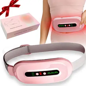 Menstrual Heating Pad, Wearable Heating Pads, 1 Box Intelligent Uterus Warming Waist Belt, Vibrating Abdominal Massager, Wireless Waist Massager for Women, Uterus Warmer Belt
